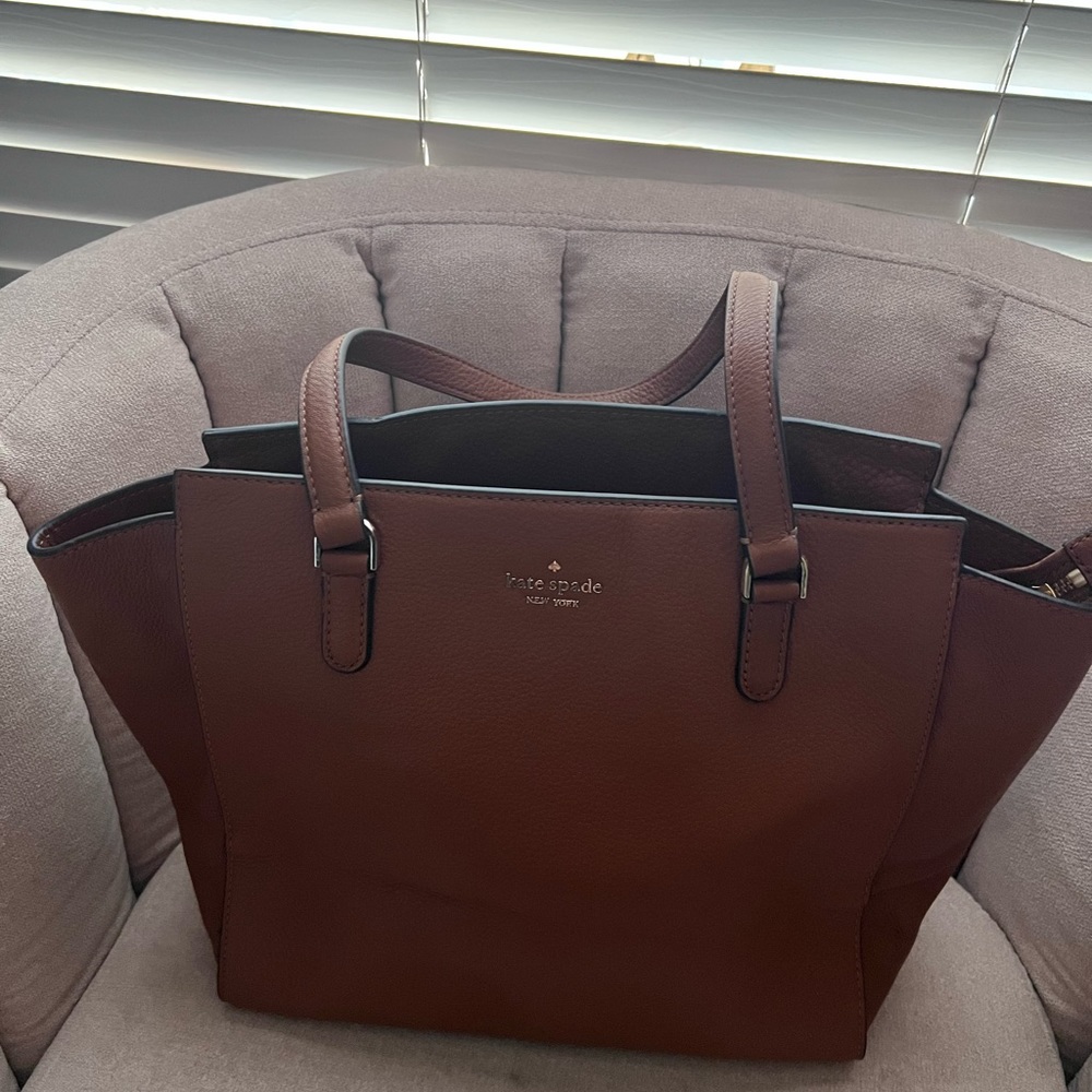 Kate spade brown leather tote